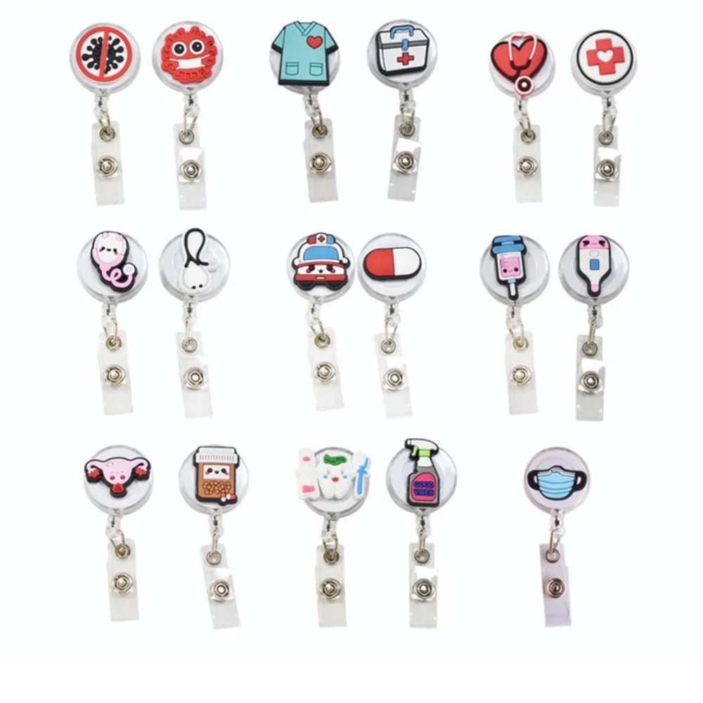 $1 DENTAL RETRACTABLE ID HOLDER CLIP. NEW. $1 WITH ANY $10 ORDER OR MORE - Picture 2 of 8